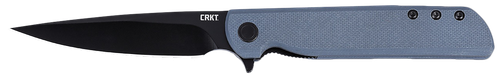 CRKT LCK + 3.38" Folding Plain 14C28N Blade Gray G10 Handle - 3801KN