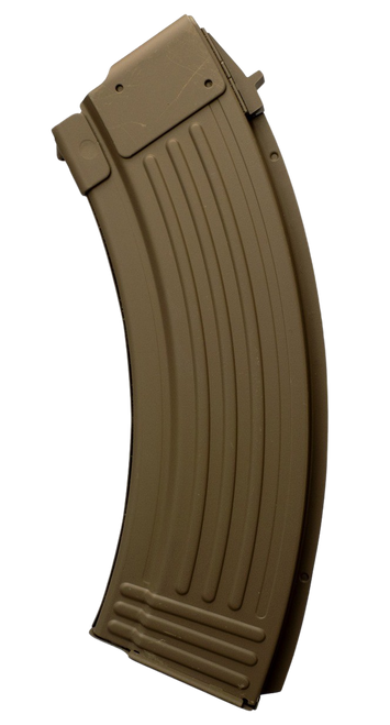 Global Ordnance LLC 810091157466   30rd Fully Ribbed 7.62x39mm Fits AK-47 FDE Steel