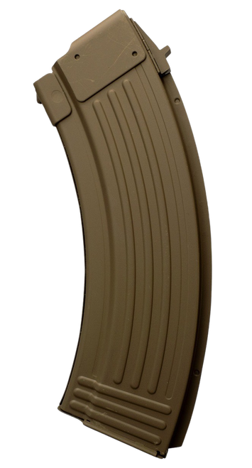 Global Ordnance LLC 30-Round Fully Ribbed 7.62x39mm Fits AK-47 FDE Steel