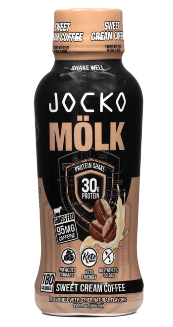 Jocko Fuel 29126 Sweet Cream Coffee Protein Shake 12oz 12Pack