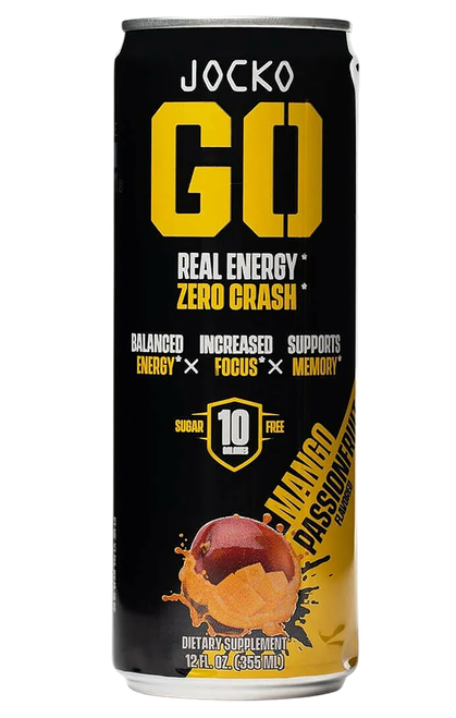 Jocko Fuel Mango Passionfruit Energy Drinks 12oz 12 Pack - 29046