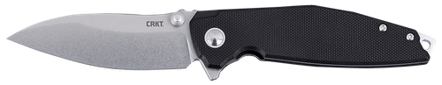 Columbia River CRKT Ibisd EDC 3.09" Folding Plain Stonewashed D2 Steel Blade Black G10 Handle