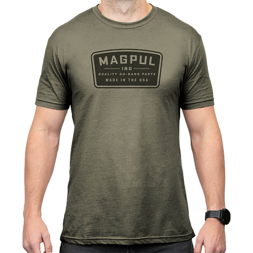 Magpul MAG1526-316-S Go Bang Parts  Olive Drab Heather Cotton/Polyester Short Sleeve Small