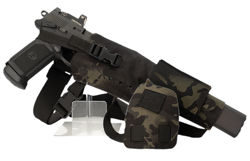 Cole-tac VWX109 Varmint Wrangler XL Pistol Holder Chest MultiCam Black Right Hand