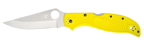 Spyderco Stretch 2 XL Lightweight 3.95" Folding Plain Stonewashed H2 Blade - C258PYL
