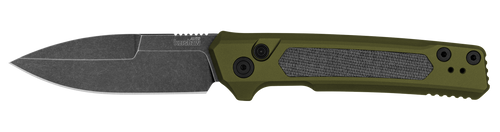 Kershaw 7205 Launch 22 Automatic 3.45" Folding Spear Point Plain CPM MagnaCut Steel Blade, OD Green Anodized w/Black Micarta Inserts Aluminum Handle
