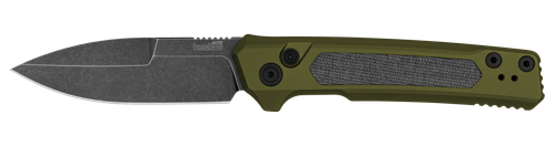 Kershaw 7205 Launch 22 Automatic 3.45" Folding Spear Point Plain CPM MagnaCut Steel Blade, OD Green Anodized w/Black Micarta Inserts Aluminum Handle