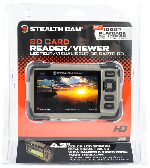 Stealth Cam SD Card Reader / Viewer Black/Green 4.30" Color LCD Screen Slot/Up - STCCRV43HD