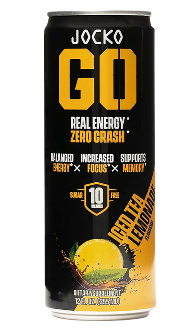 Jocko Fuel Iced Tea Lemonade Energy Drinks 12oz 12Pack