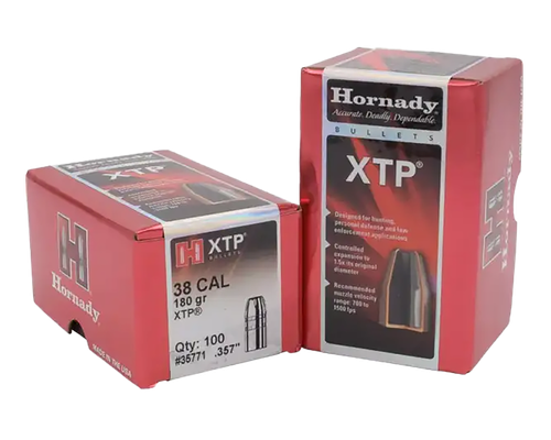 Hornady XTP 38Cal .357 180gr 100 Per Box/15 Case