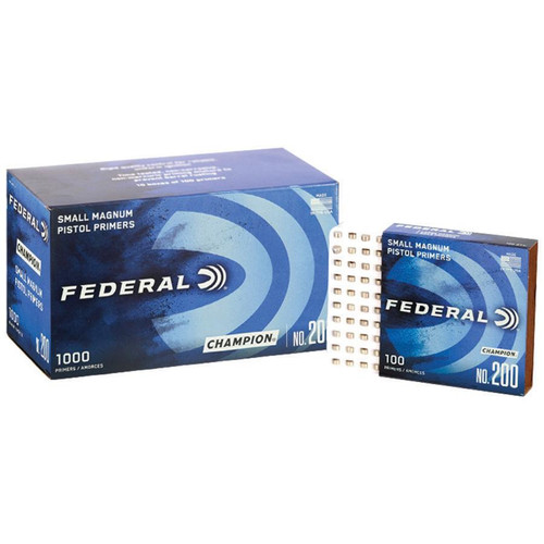 Federal Champion Centerfire Primers Magazine Small Pistol 1000 Count - 200