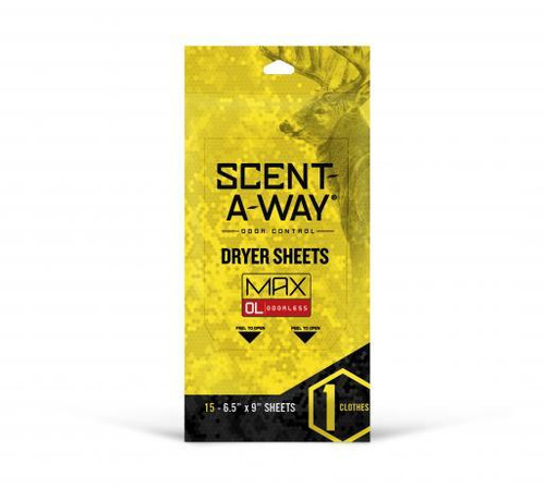Hunter's Specialties Scent-A-Way Max Odorless Dryer Sheets 15/ct