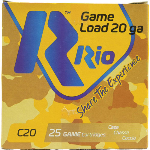 Rio Royal Buck 20 Gauge Ammo 2-3/4" 9 pltsoz #1 9 Pellets 25 Rounds - RB209