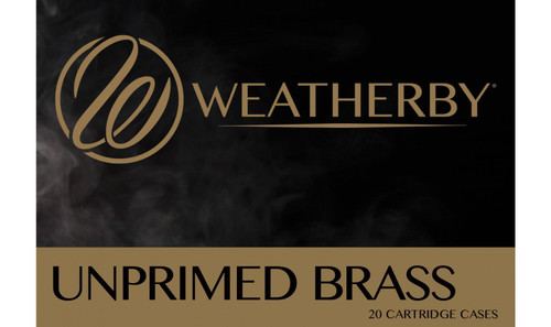 Weatherby Unprimed Brass Rifle Cartridge Cases 6.5mm / 300 Wby Magnum 20 Count - BRASS653