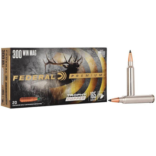 Federal Trophy Copper Rifle Ammunition .300 Win Magazine 165gr PT 20/ct