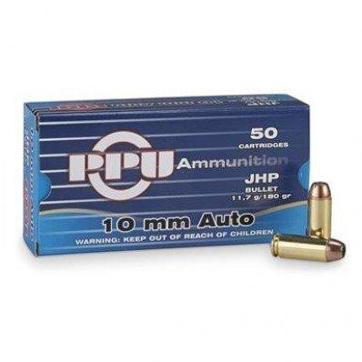 PPU Privi 10mm Auto JHP 180gr 50Rds Ammo