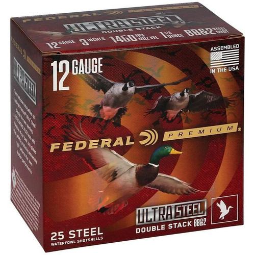 Federal Ultra Steel Shotshells 12ga 3" 1-1/4oz BB 10/ct