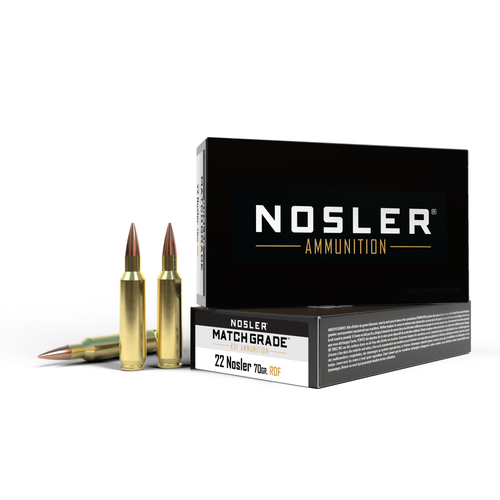 Nosler RDF Match Grade Rifle Ammunition 22 70gr OTM 20/ct