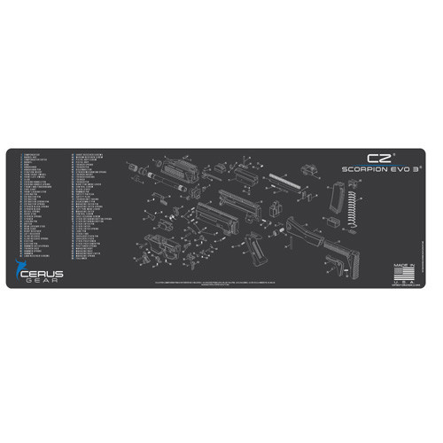 Gear CZ Scorpion EVO 3 Schematic Promat - Charcoal Gray/Cerus Blue