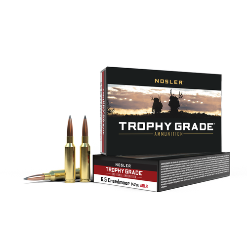 Nosler Accubond Long Range Trophy Grade Rifle Ammunition 6.5mm Creedmoor 142 gr PT 20/ct