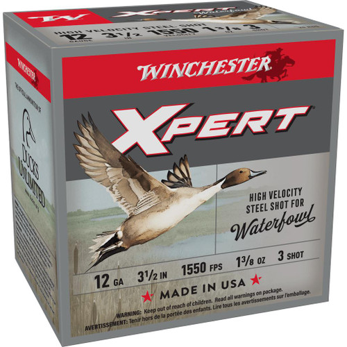 Winchester Xpert High Velocity Steel Shotshells 12 ga 3-1/2" 1-3/8 oz #3 25/ct