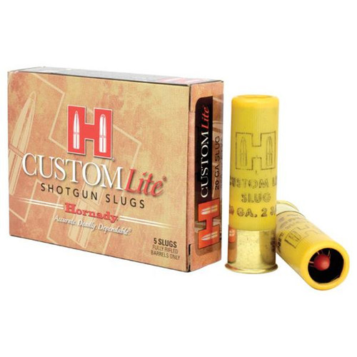 Hornady FTX Custom Lite Shotshells 20ga 250 gr Slug 5/ct
