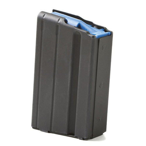 Asc AR-15 Stainless Steel Magazine 6.5 Grendel Black with Blue Follower 5/rd - 5-65-SS-BM-BL-ASC