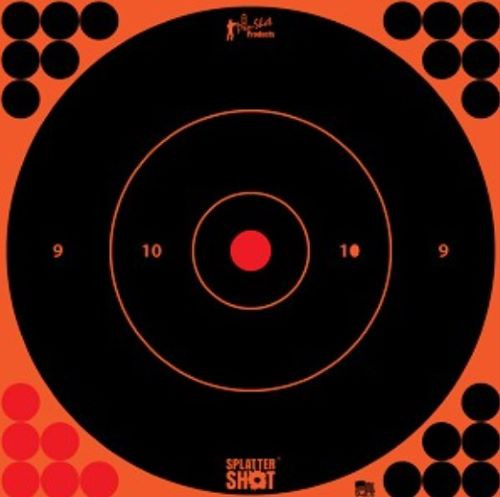 Pro-Shot Splatter Target Bullseye 12" Orange Peel/Stick 5EA