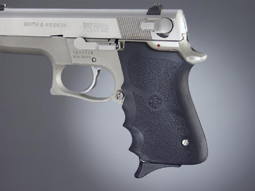 Hogue S&W 6906 Shorty 40 Rubber Grips with Finger Grooves - 69000