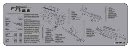Tekmat Armorers Bench MAT 12"X36" AR-15 Gray