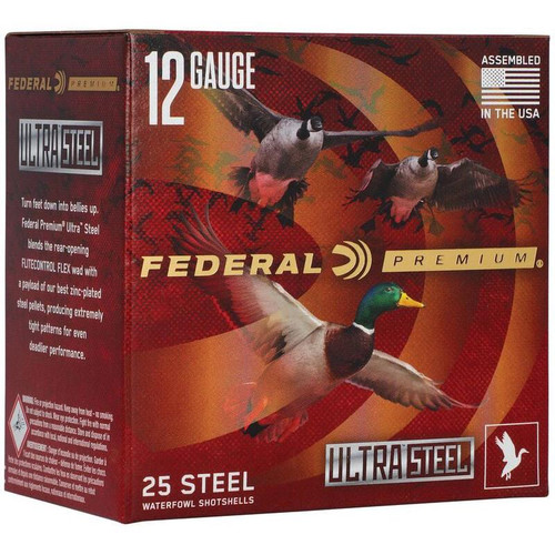 Federal Ultra Steel Shotshells 12ga 3-1/2" 1-1/2oz BB&2 25/ct
