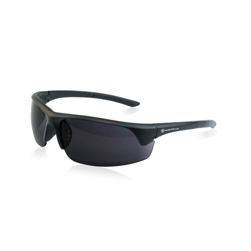 Aob S&W Corporal Shooting Glasses Half Frame Black with Smoke Lens