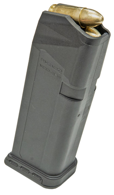 Amend2 A2-19 Glock G19 Mod-3 9mm 15rd Magazine, Black - G19MOD3BLK15