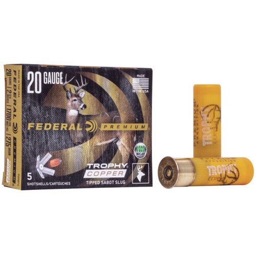 Federal Trophy Copper Sabot Slug - 20 Gauge 275gr 2-3/4" 5/8 OZ 5/BX