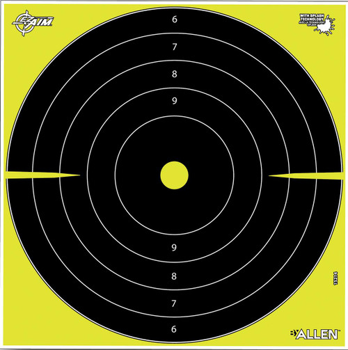 Allen EZ Aim Non-Adhesive Splash Bullseye 12x12- 12 Count Targets - 15214