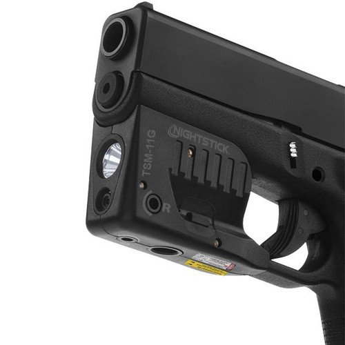 Nightstick Rechargeable Sub-Com Weapon Light with Green Laser for Glock G42 43 43x 48 150 Lumens