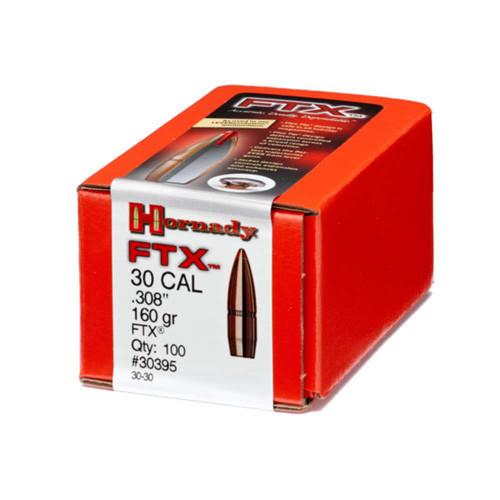 Hornady FTX Bullet - 30 Cal. 0.308" 160 GR 100/BX