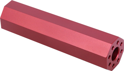Guntec AR15 Fake Suppressor 4.5" 1/2X28 Threads Red