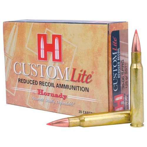 Hornady Custom Lite Rifle Ammunition .30-06 Springfield 125 gr SST 20/ct