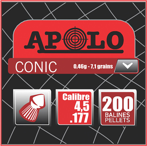 Apolo Pellets Hatsan 177 Conic 7.1gr 200 Pack