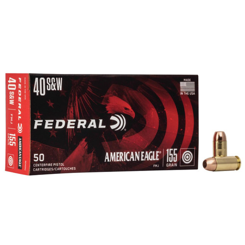 Federal American Eagle Handgun Ammunition .40 S&W 155 gr FMJ 50/ct