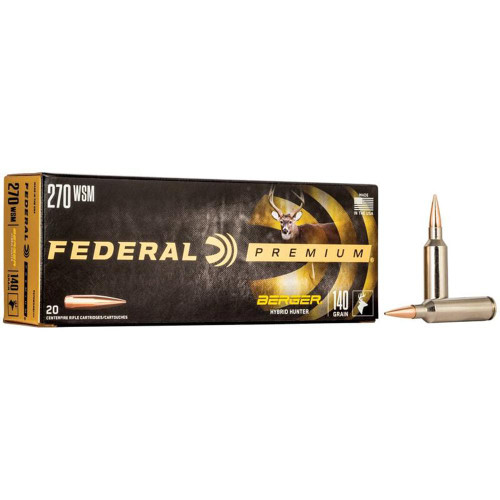 Federal Classic Hunter Berger Hybrid Rifle Ammunition .270 WSM 140 gr BTHP 20/ct