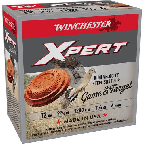 Winchester Xpert Steel Shotshells 12 ga 2-3/4" 1-1/8 oz #6 25/ct