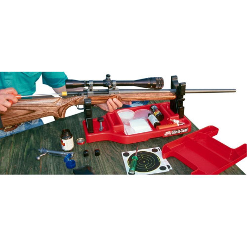 Mtm Molded Site-In Rifle Rest and Cleaning Center Red - SNCR-30