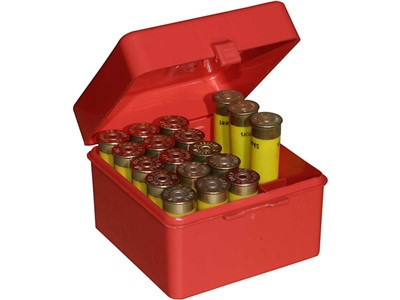25 Round Shotshell Box - 20 Gauge Red