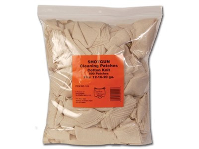 Cotton Knit Cleaning Patches - 3x3, Universal Shotgun, 500 Bulk Bag