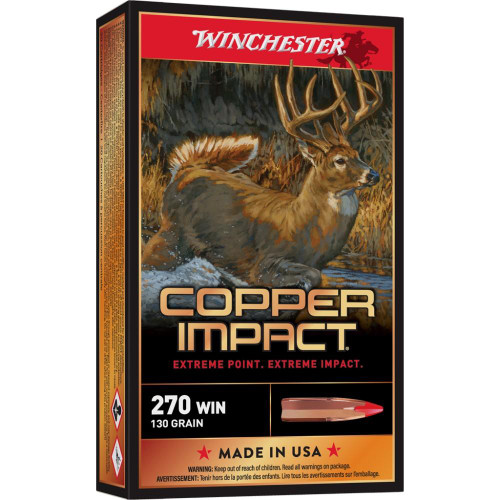 Winchester Copper Impact Rifle Ammunition 270 Win 130 gr. BT 20/ct