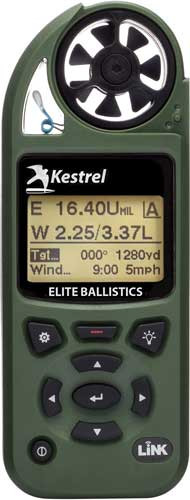 Kestrel Ballistics 5700 Elite with Applied Ballistics And Link Olive Drab - 0857ALOLV