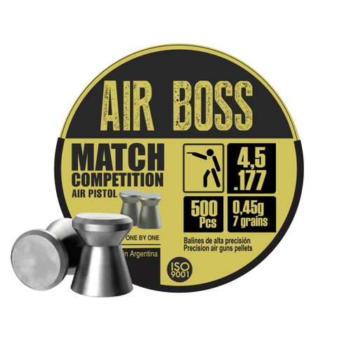 Hatsan Apolo Air Boss Match Competition Pistol Pellets .177/4.49mm/4.52mm Cal 7 gr 500/ct