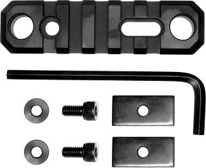 Grovtec Rail Push Button Base Stock AR 3.1" 5 Slot Aluminum Black